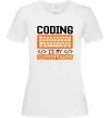 Женская футболка Coding is my superpower Белый фото