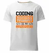 Чоловіча преміум футболка Coding is my superpower Білий фото