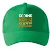 Кепка Coding is my superpower Зелений фото