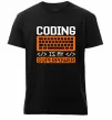 Чоловіча преміум футболка Coding is my superpower Чорний фото