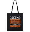 Еко-сумка Coding is my superpower Чорний фото