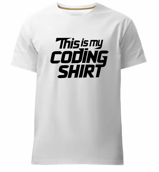 Мужская премиум футболка Coding shirt Белый фото