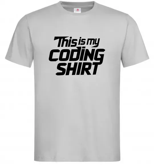 Мужская футболка Coding shirt Серый фото