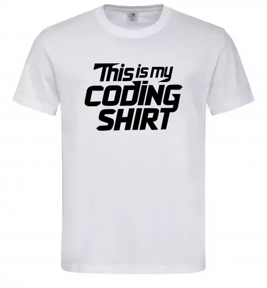 Мужская футболка Coding shirt Белый фото
