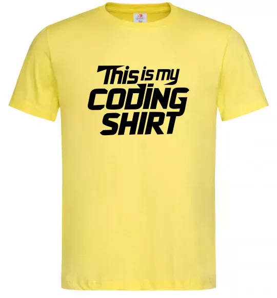 Мужская футболка Coding shirt Лимонный фото