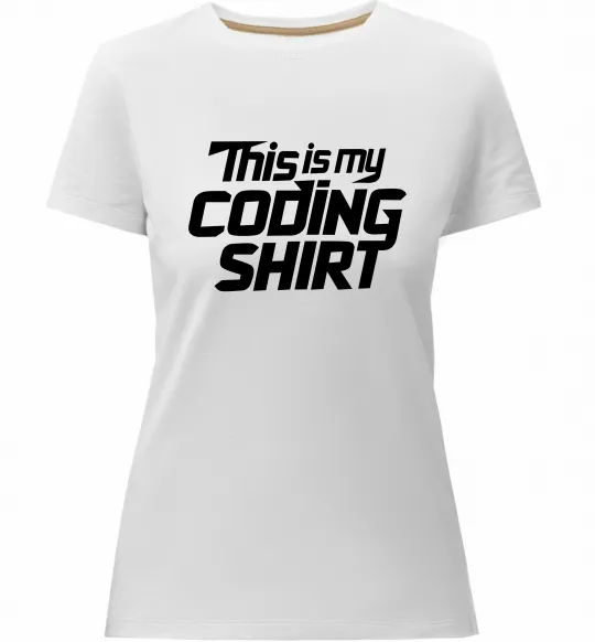 Жіноча преміум футболка Coding shirt Білий фото