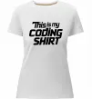 Жіноча преміум футболка Coding shirt Білий фото