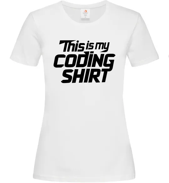 Женская футболка Coding shirt Белый фото
