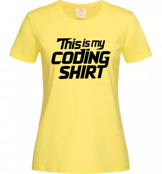Женская футболка Coding shirt Лимонный фото
