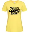 Женская футболка Coding shirt Лимонный фото