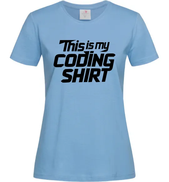 Женская футболка Coding shirt Голубой фото