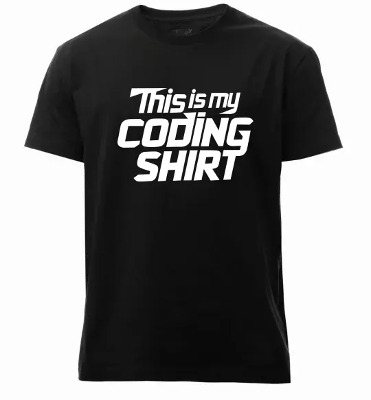 Мужская премиум футболка Coding shirt Черный фото