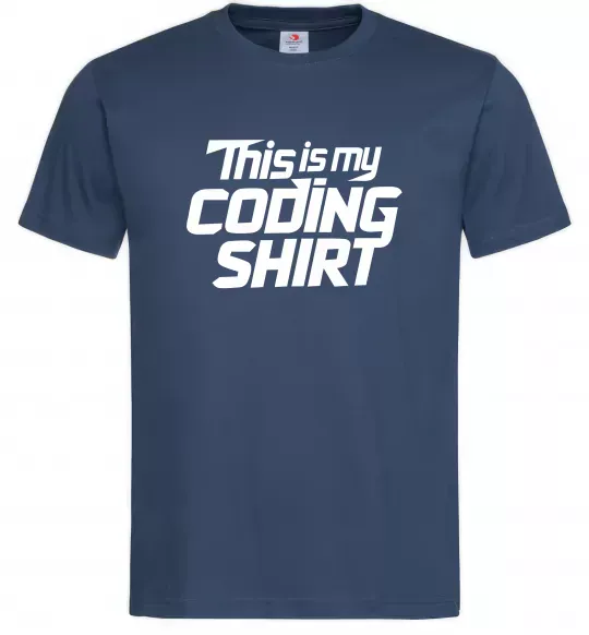 Мужская футболка Coding shirt Темно-синий фото