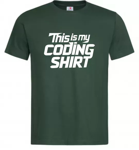 Мужская футболка Coding shirt Темно-зеленый фото