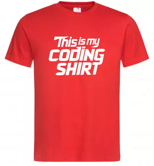 Мужская футболка Coding shirt Красный фото