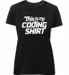Жіноча преміум футболка Coding shirt Чорний фото