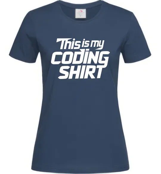 Женская футболка Coding shirt Темно-синий фото