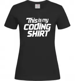 Женская футболка Coding shirt Черный фото