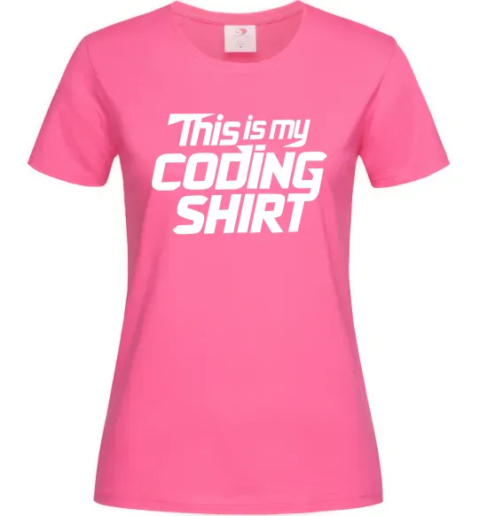 Женская футболка Coding shirt Ярко-розовый фото