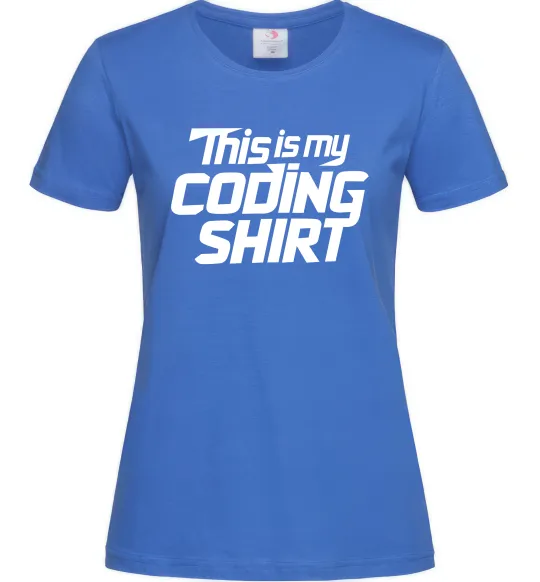 Женская футболка Coding shirt Ярко-синий фото