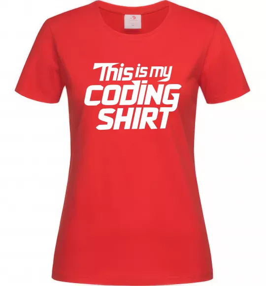 Женская футболка Coding shirt Красный фото