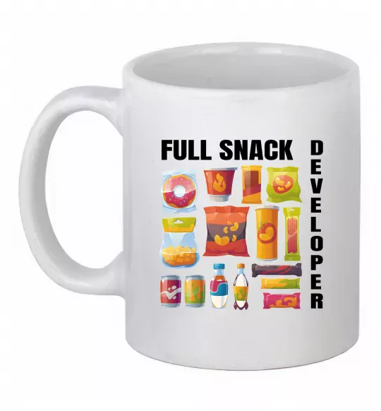 Чашка керамическая Full Snack developer Белый фото