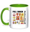 Чашка с цветной ручкой Full Snack developer Лаймовый фото
