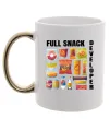 Чашка з кольоровою ручкою Full Snack developer Золото фото