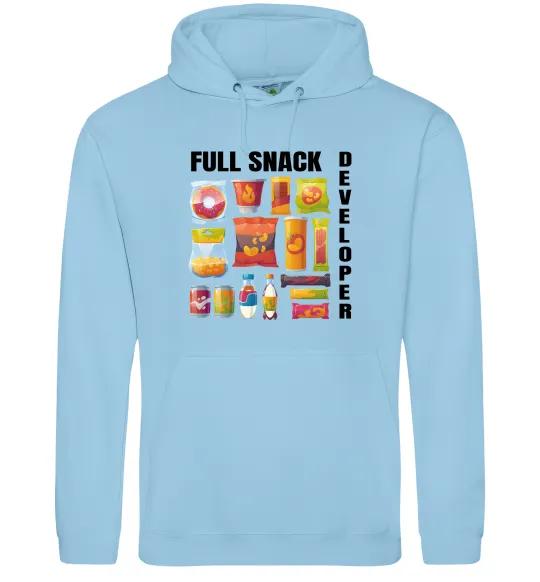 Женская толстовка (худи) Full Snack developer Голубой фото