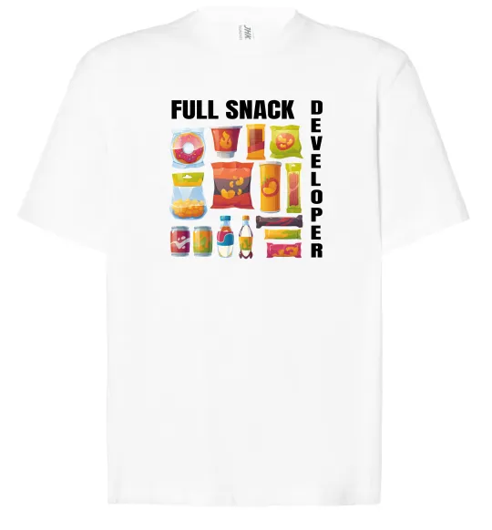 Футболка Оверсайз Full Snack developer Белый фото