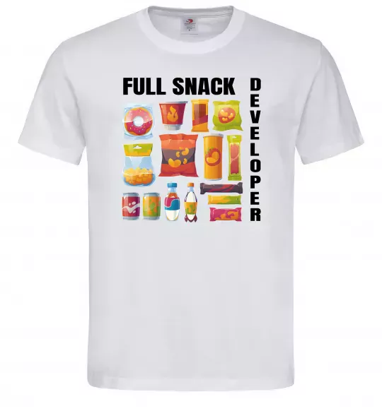 Мужская футболка Full Snack developer Белый фото