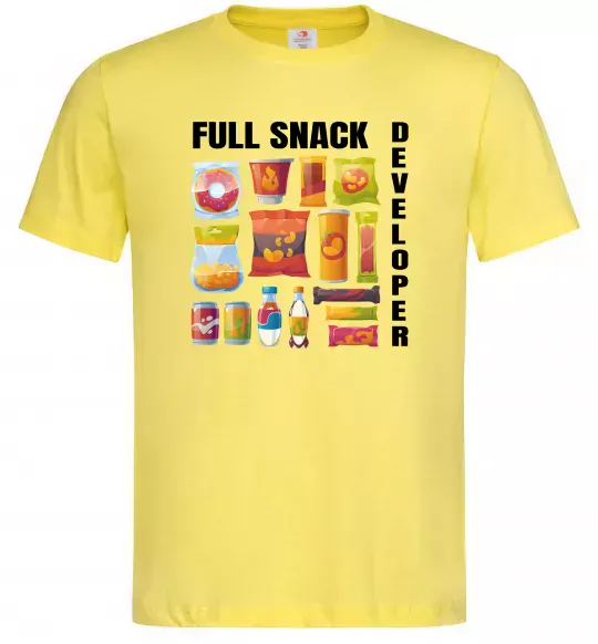 Мужская футболка Full Snack developer Лимонный фото