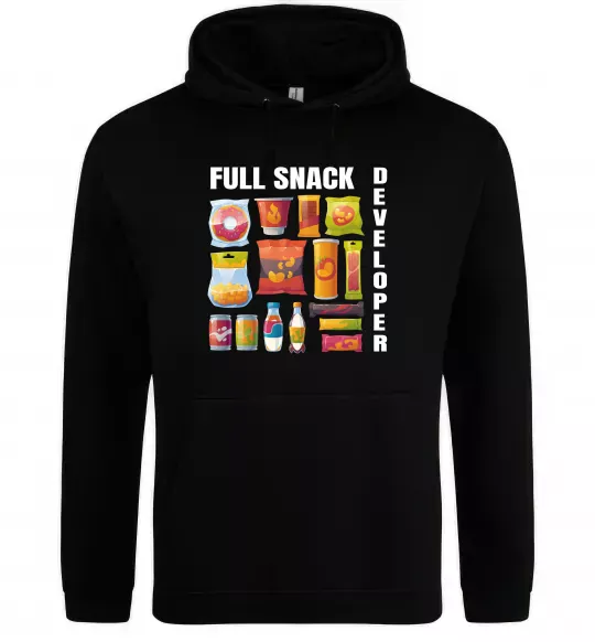 Женская толстовка (худи) Full Snack developer Черный фото