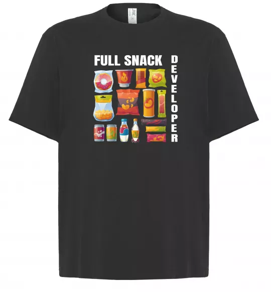 Футболка Оверсайз Full Snack developer Черный фото