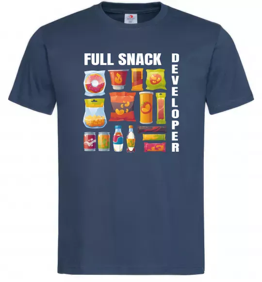 Мужская футболка Full Snack developer Темно-синий фото
