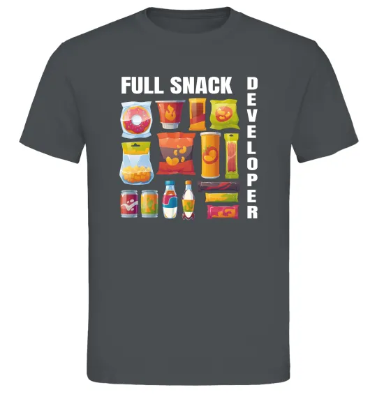 Мужская футболка Full Snack developer Графит фото