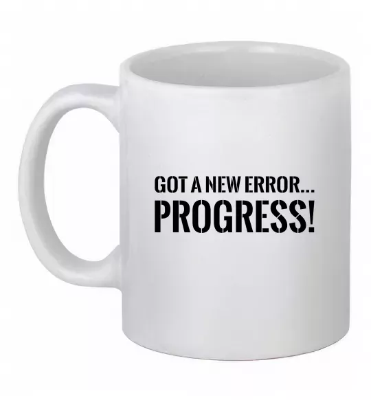 Чашка керамическая New error Progress Белый фото