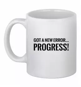 Чашка керамічна New error Progress Білий фото