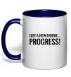 Чашка з кольоровою ручкою New error Progress Глибокий темно-синій Чашка з кольоровою ручкою New error Progress Глибокий темно-синій фото