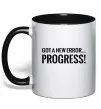 Чашка з кольоровою ручкою New error Progress Чорний Чашка з кольоровою ручкою New error Progress Чорний фото