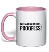 Чашка з кольоровою ручкою New error Progress Ніжно рожевий Чашка з кольоровою ручкою New error Progress Ніжно рожевий фото