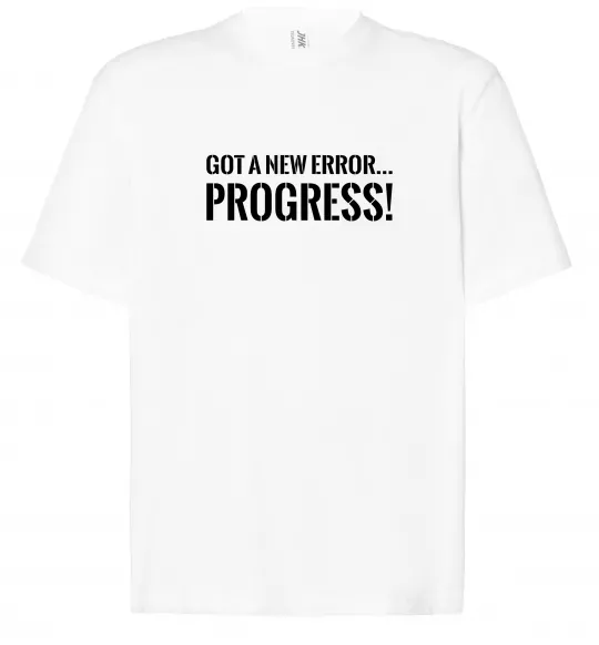 Футболка Оверсайз New error Progress Білий фото