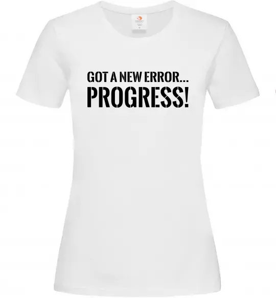 Женская футболка New error Progress Белый фото
