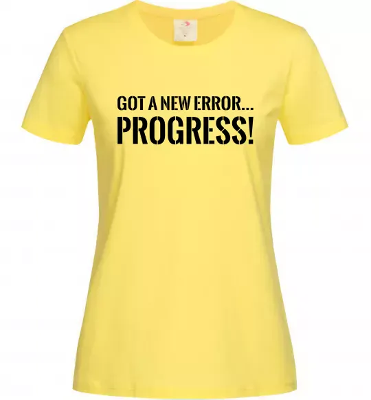 Женская футболка New error Progress Лимонный фото