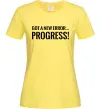 Женская футболка New error Progress Лимонный фото