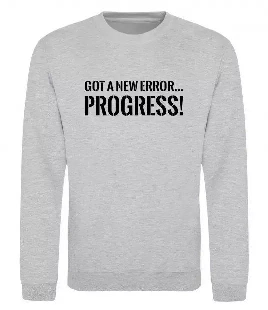 Світшот New error Progress Сірий меланж фото