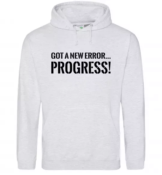 Чоловіча толстовка (худі) New error Progress Сірий меланж фото