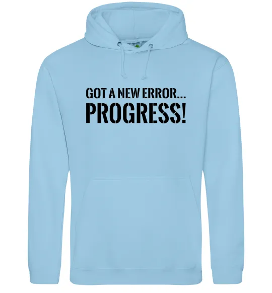 Чоловіча толстовка (худі) New error Progress Блакитний фото