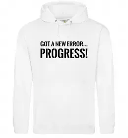 Женская толстовка (худи) New error Progress Белый фото