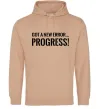 Женская толстовка (худи) New error Progress Песочный фото